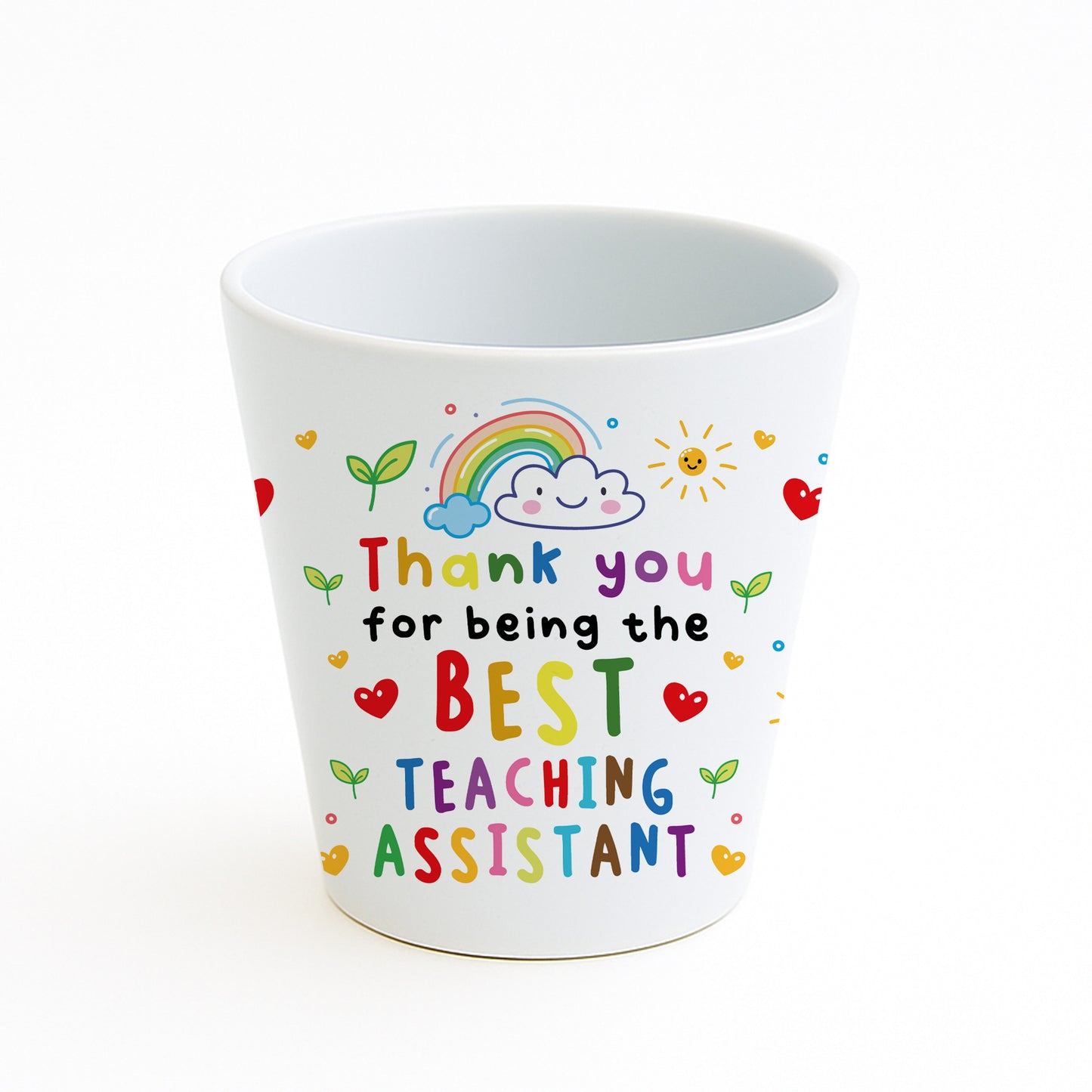 BEST TEACHING ASSISTANT GIFT Plant Pot 10cm x 9cm Thank You Gift