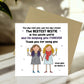 Birthday Card For Friend Bestest Bestie Card With Kraft Envelope