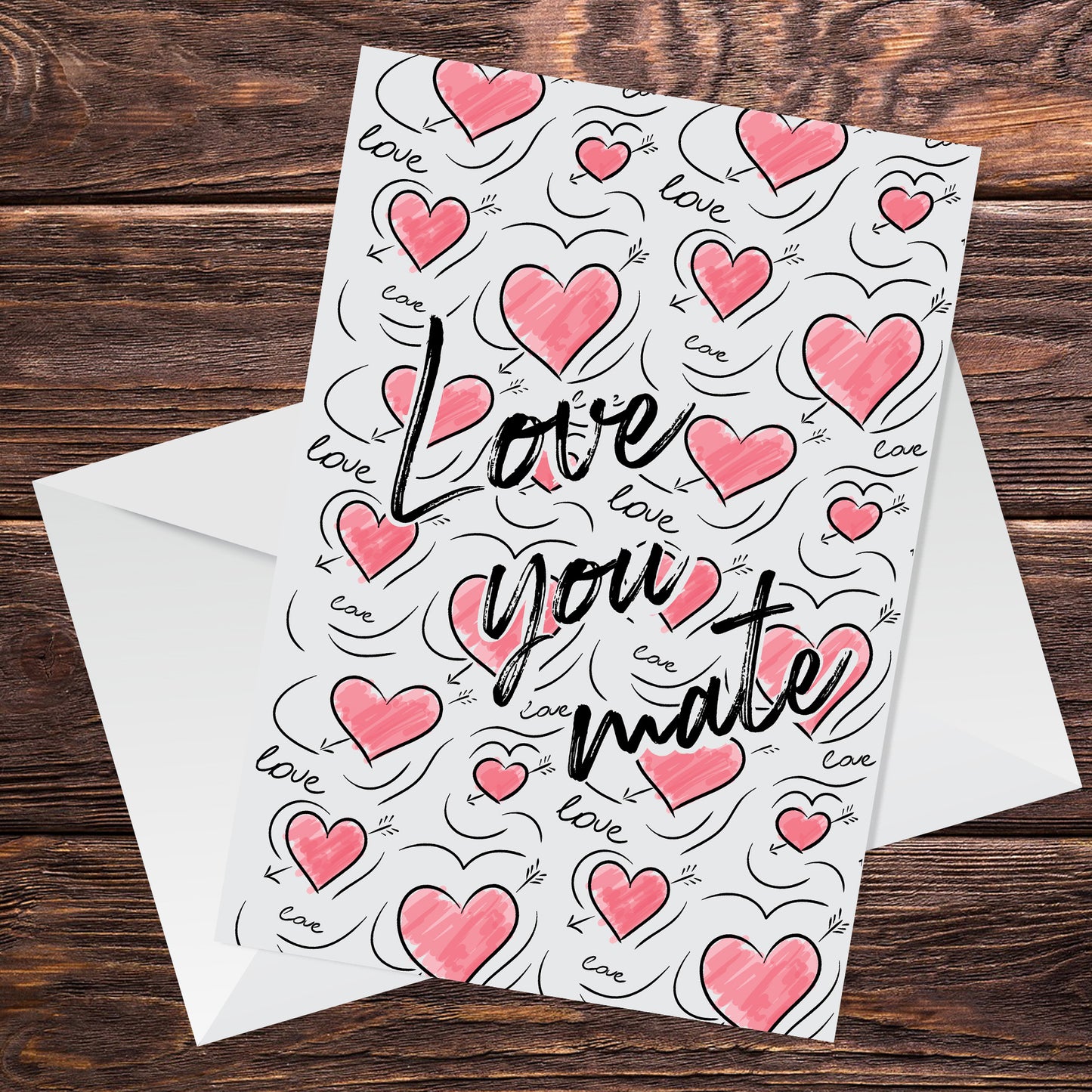Best Friend Card For Valentines Birthday Love You Mate Card