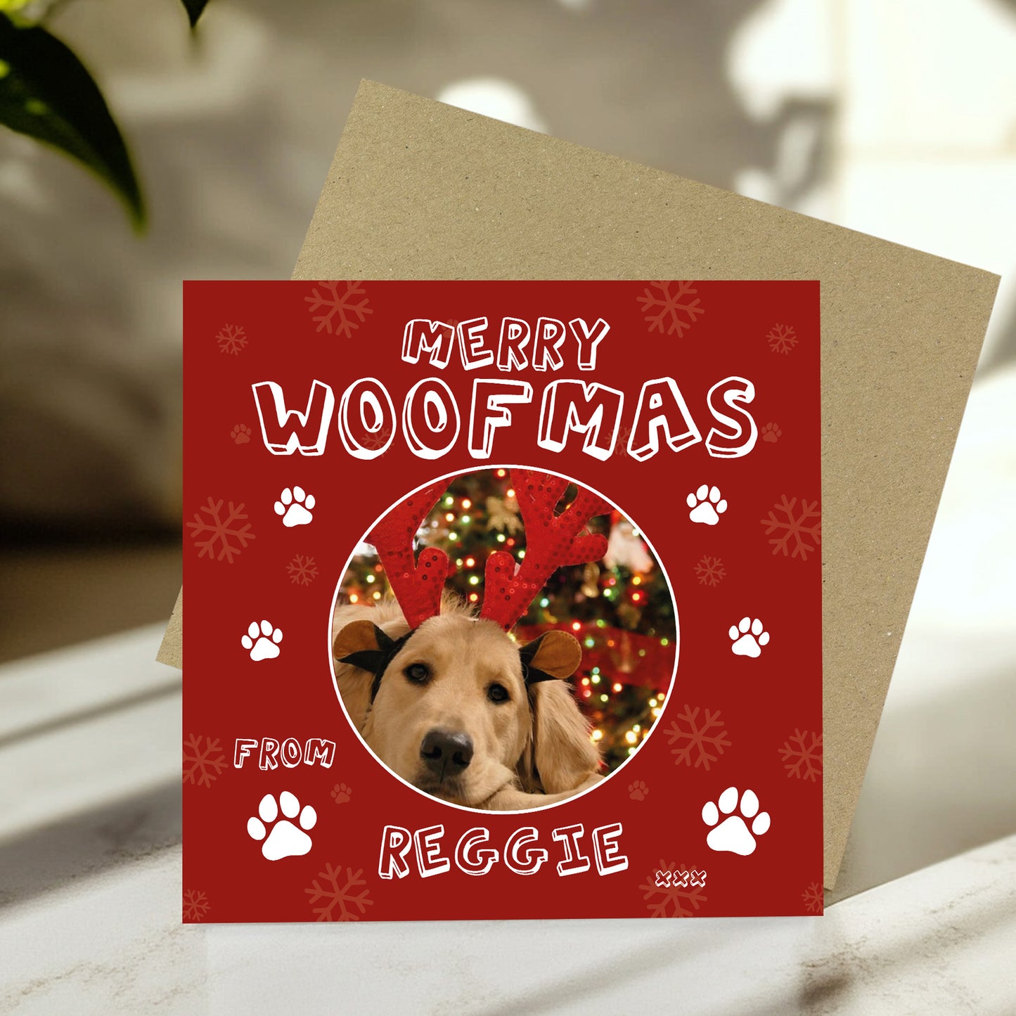 Funny Christmas Card From Dog Puppy MERRY WOOFMAS Card For Mum