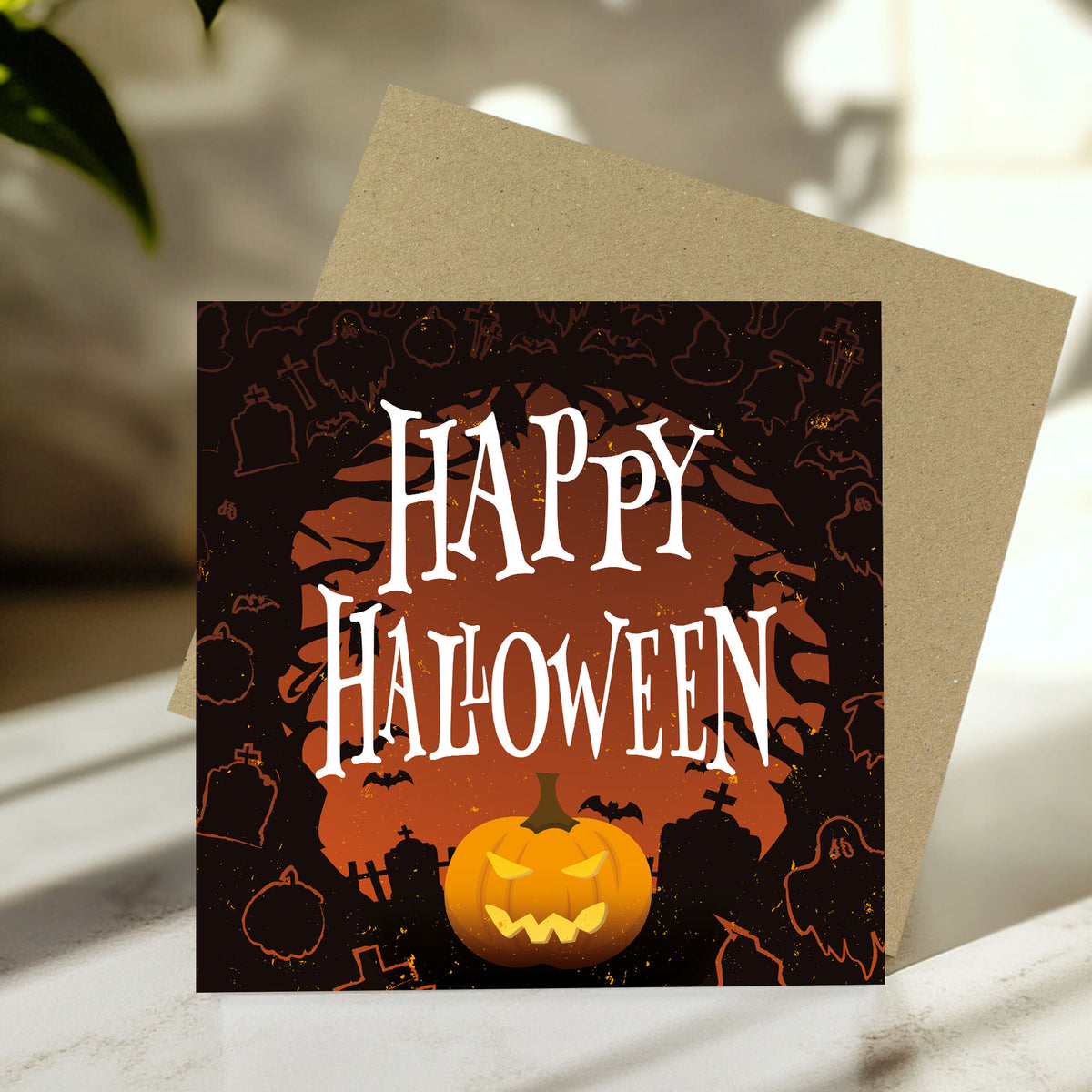 Scary HAPPY HALLOWEEN Card For Halloween Card For Daughter Son