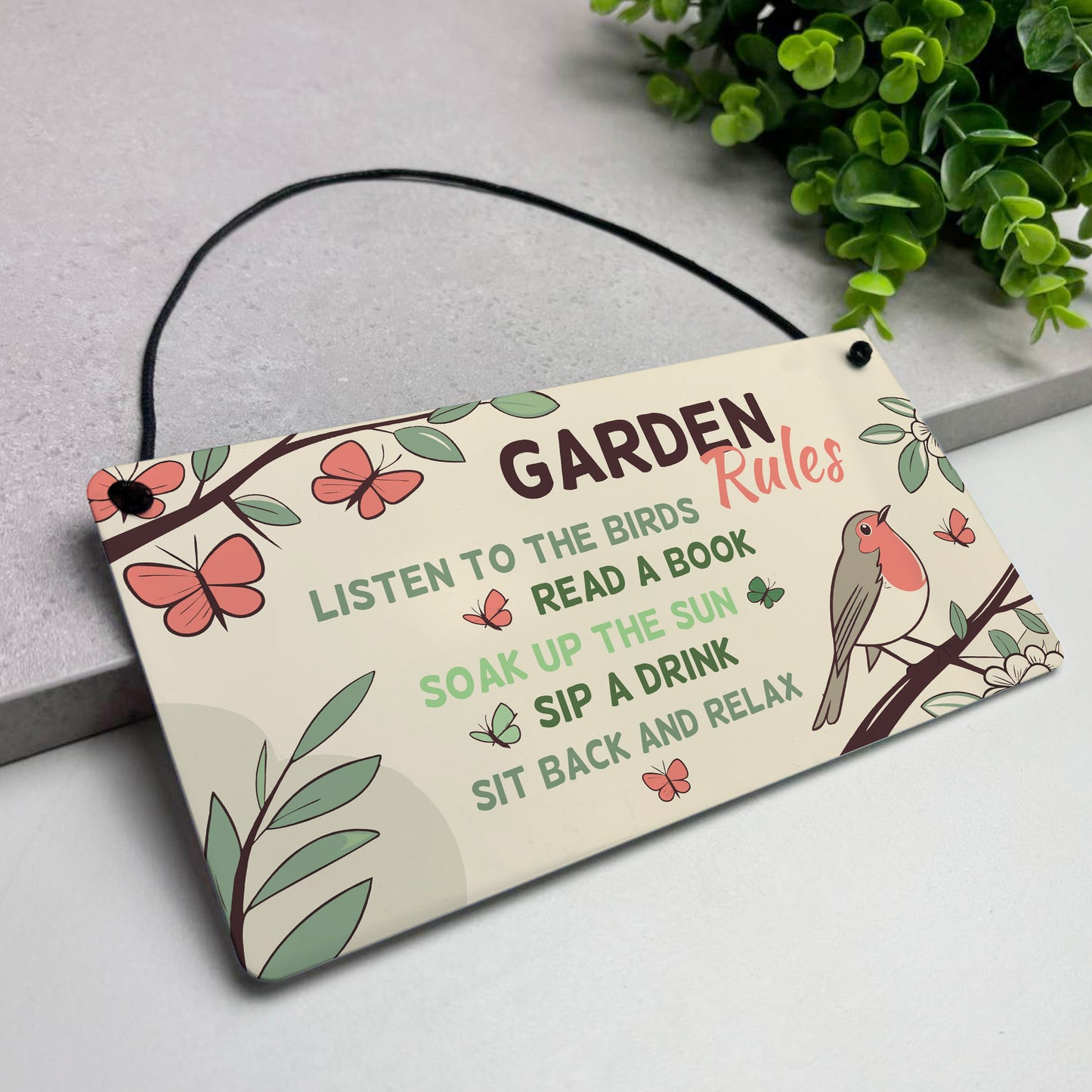 Perfect Garden Sign For Outside Hanging Garden Rules Sign