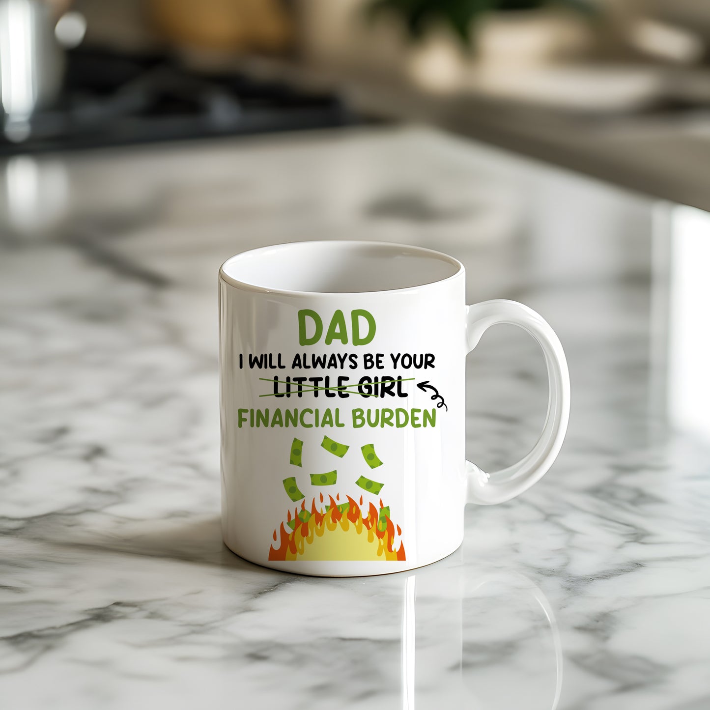 Funny Dad Ceramic Mug Gift From Daughter Novelty Fathers Day