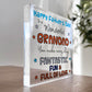 Gift For Wonderful Grandad On Fathers Day Acyrlic Block Thankyou