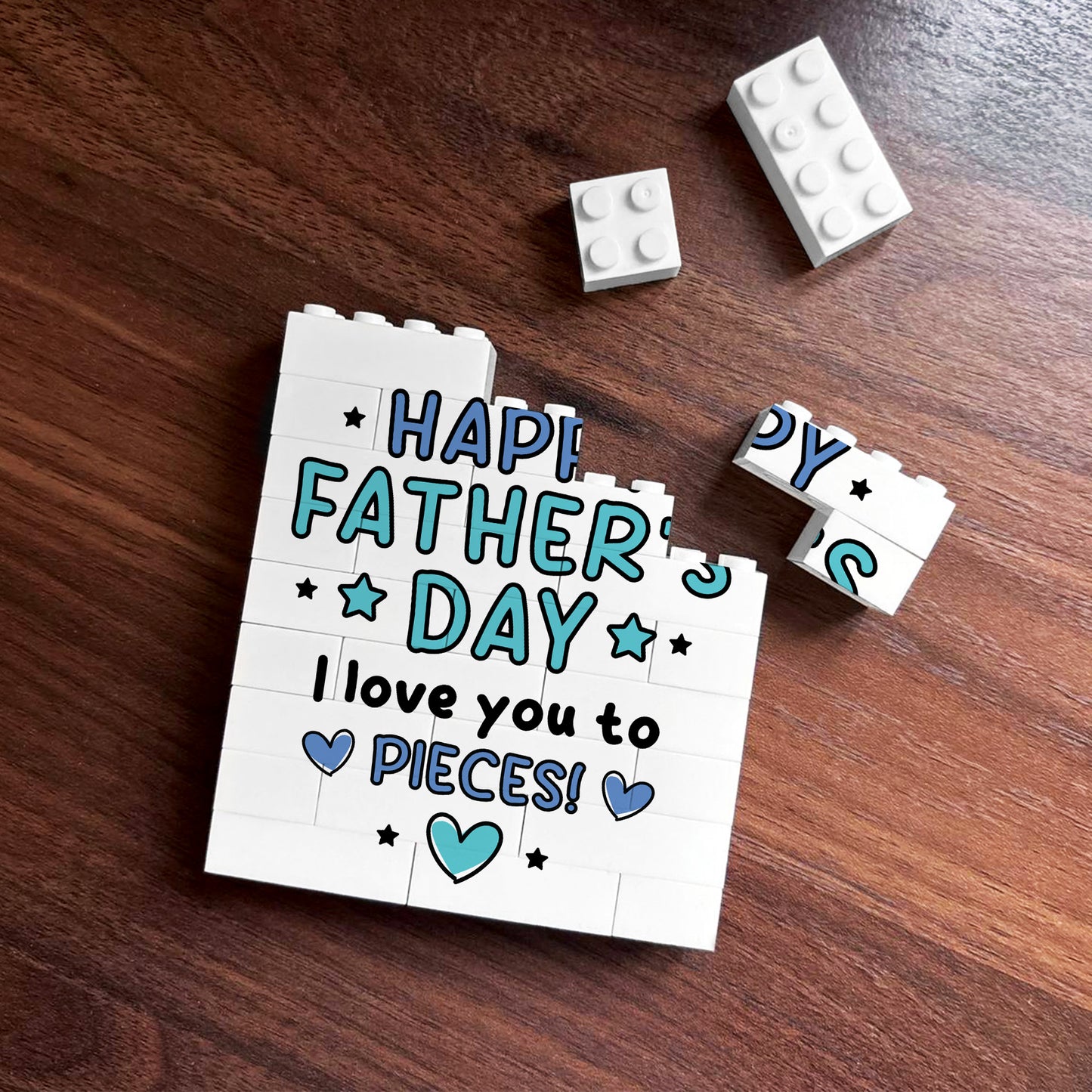 Love You To Pieces Gift for Dad For Fathers Day Building Block