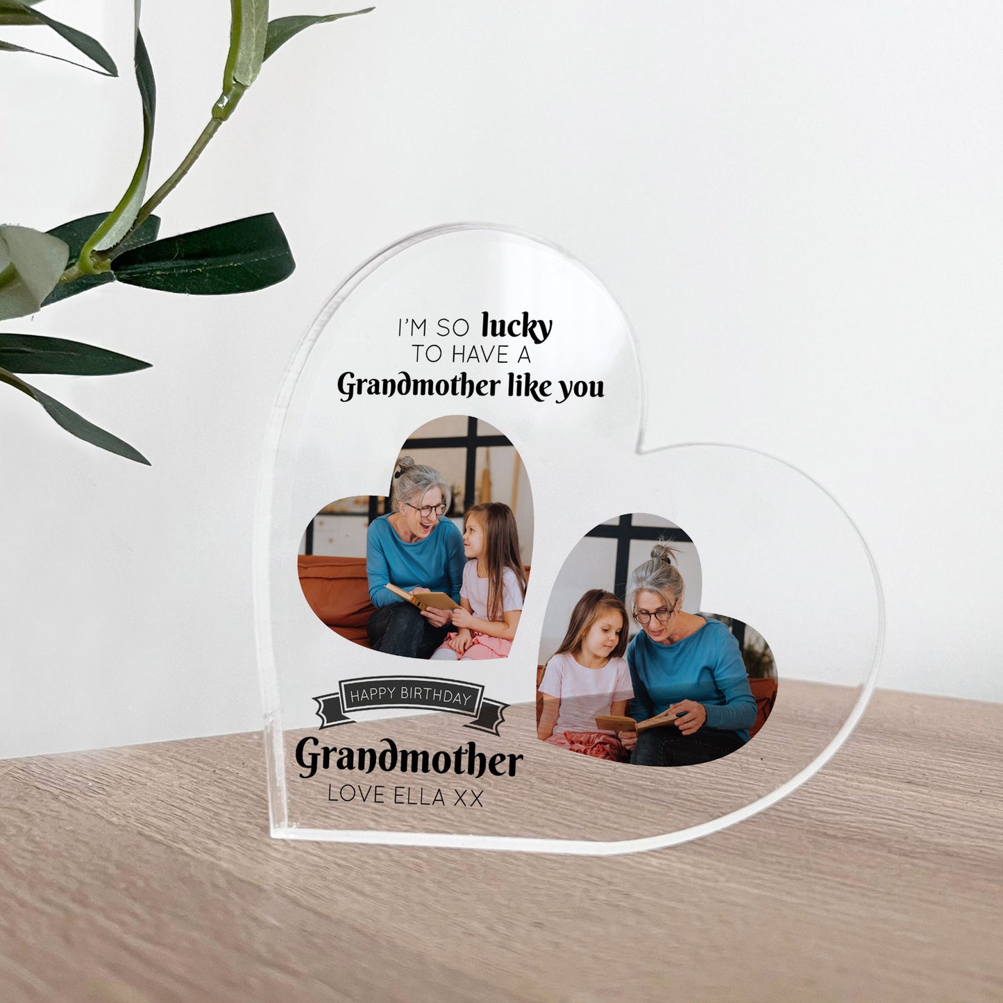 Grandma Gifts from Grandchildren, Acrylic Heart Plaque Grandma