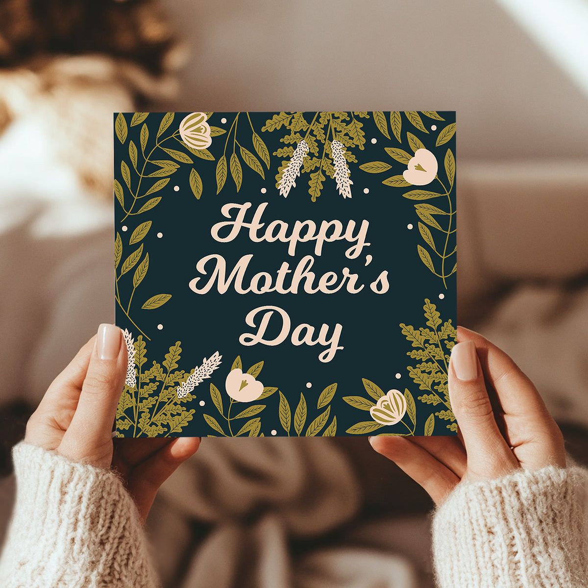 Happy Mothers Day Card and Wooden Heart For Mum Mothers Day Card