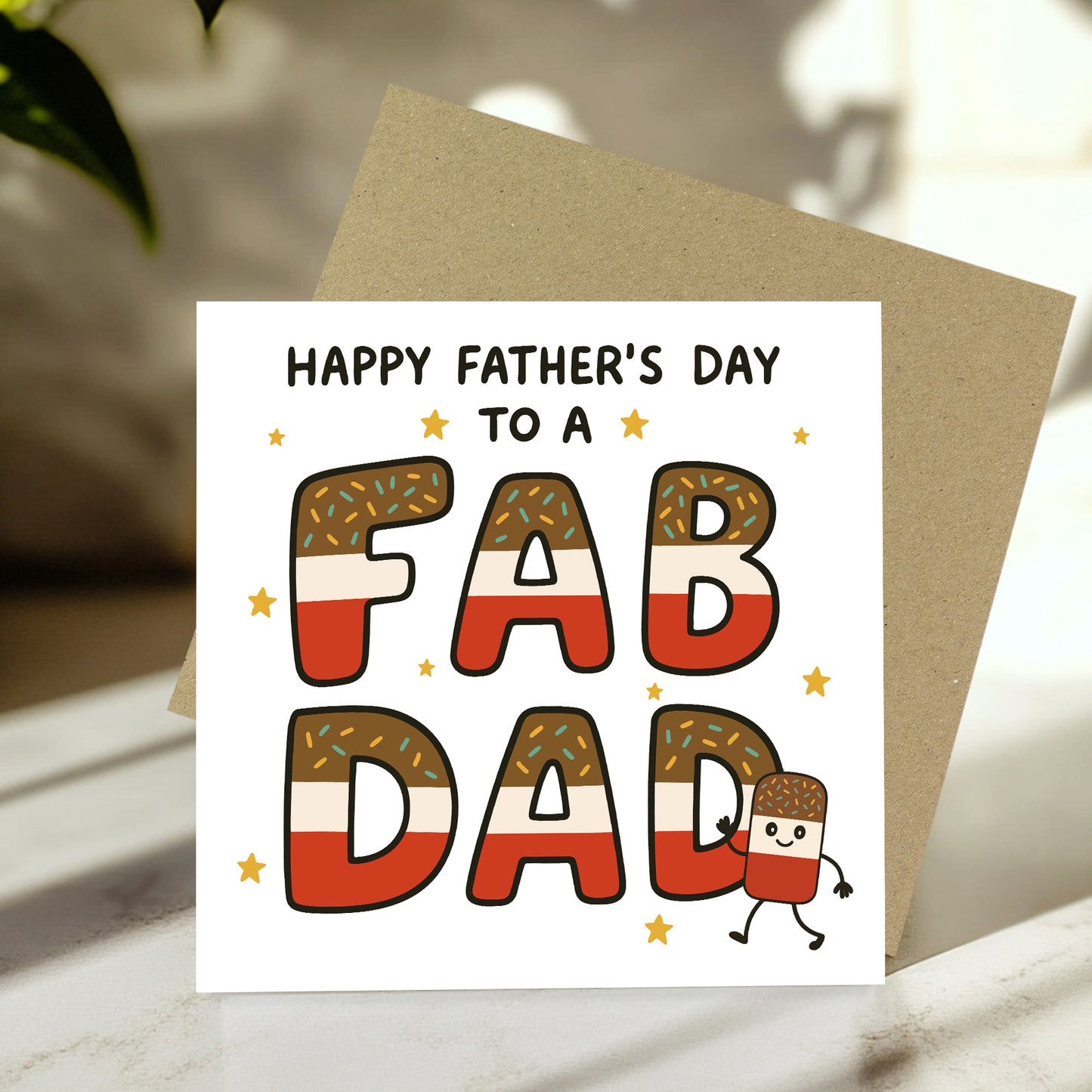 Happy Fathers Day Card For Dad FAB DAD CARD From Son Daughter