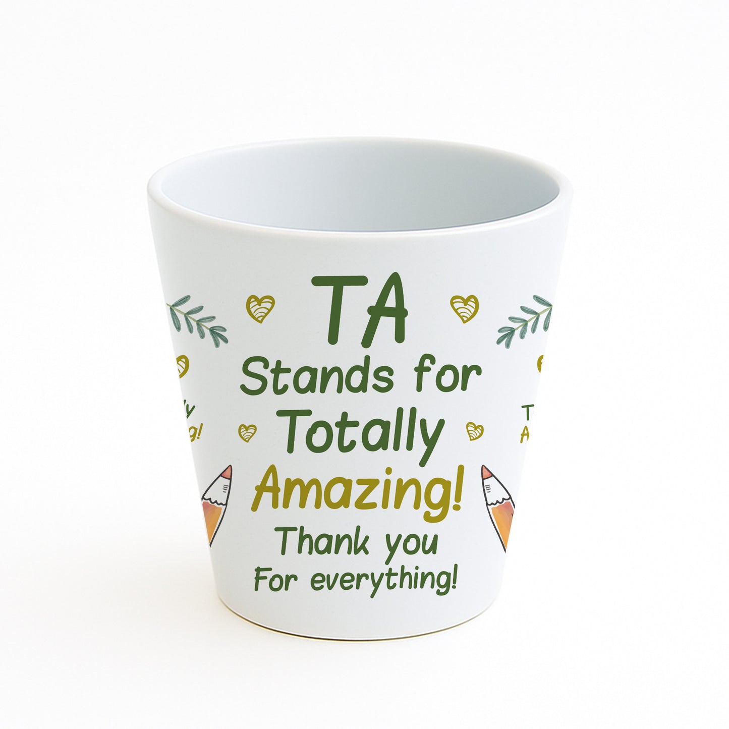 Teaching Assistant Gift Teacher Plant Pot 10cm x 9cm Thank You
