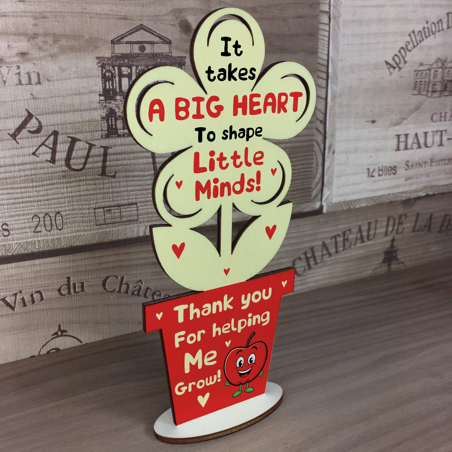 Gift For Teacher Teaching Assistant Nursery Teacher Wood Flower