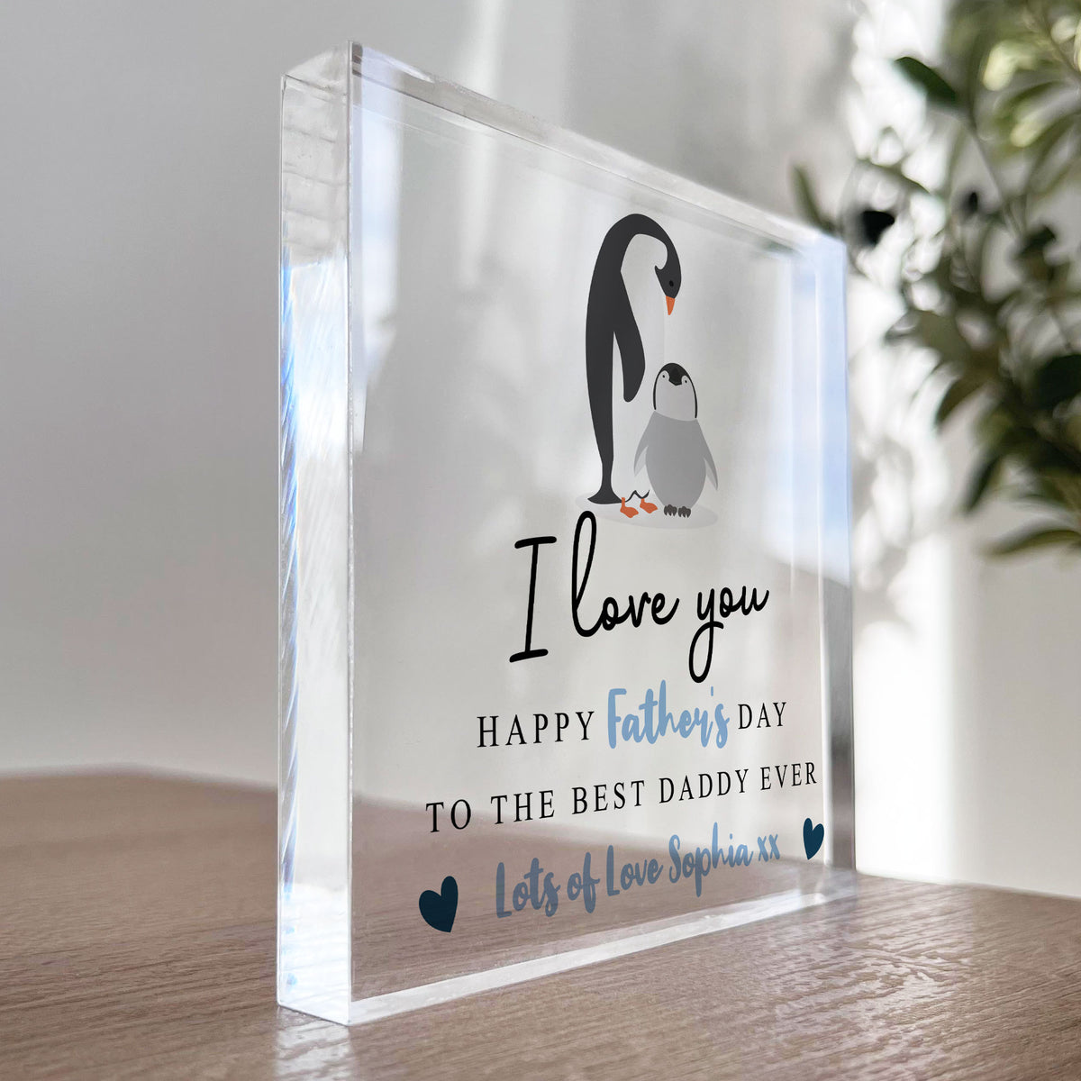 Personalised Gift For Daddy For Fathers Day Birthday Penguin