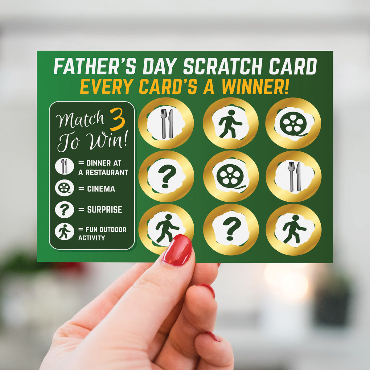Fathers Day Scratch Card Novelty Gift For Dad, Dad Gift