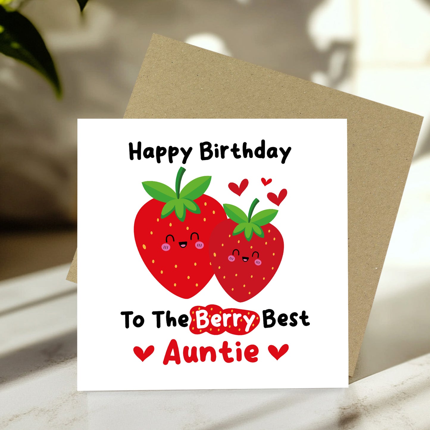 Birthday Card For Auntie Happy Birthday To The Berry Best Auntie