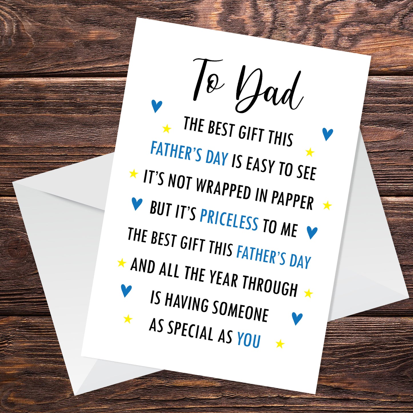 Fathers Day Card For Dad Thank You Card For Dad Fathers Day Card