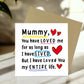 Card For Mummy With Kraft Envelope Mummy Birthday Card From Son