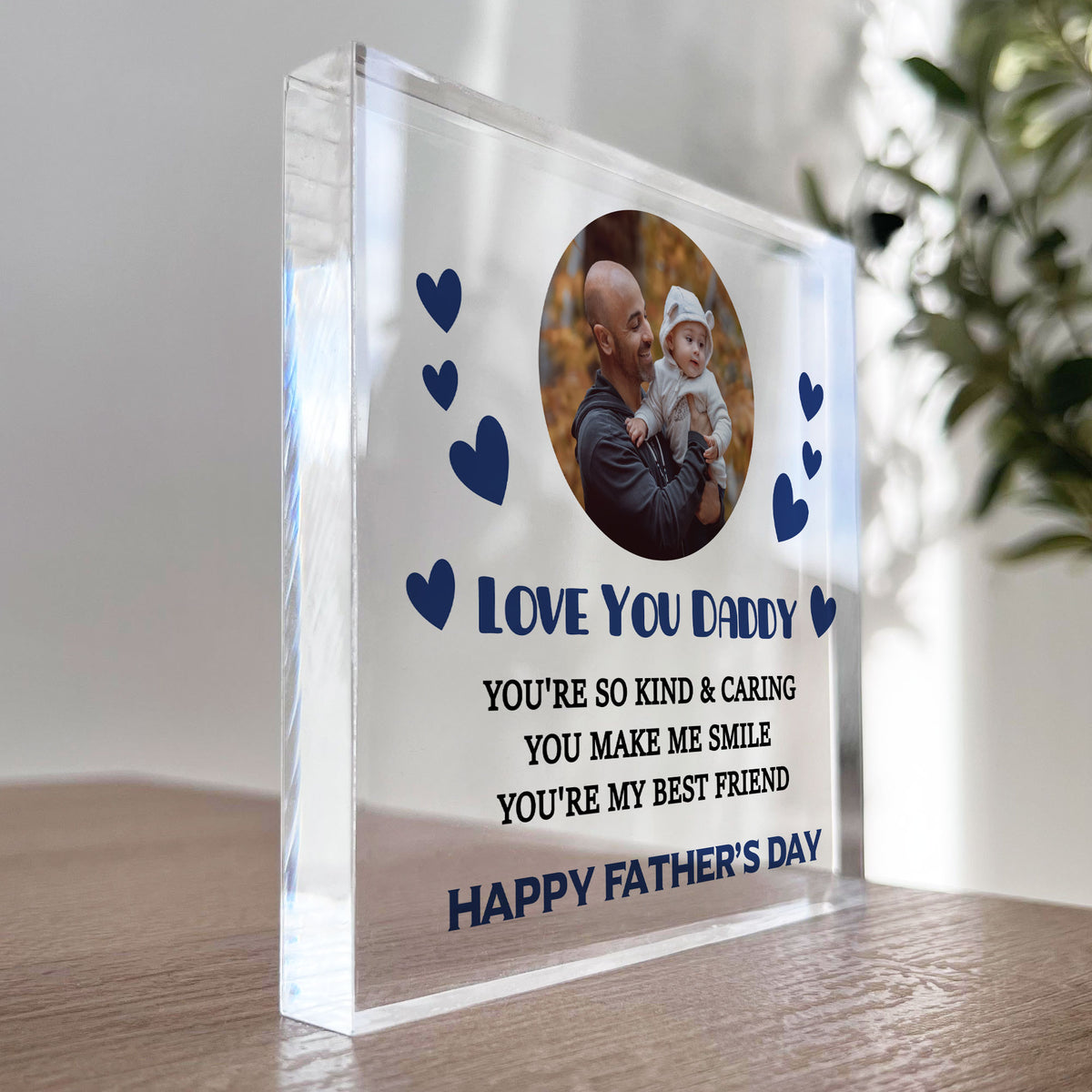 Gift For Dad Daddy For Fathers Day Personalised Photo Plaque