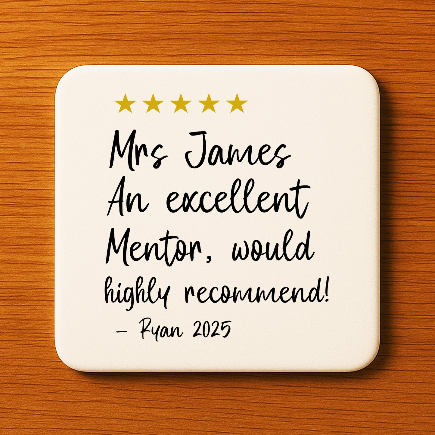 Personalised Excellent Mentor Coaster Appreciation Gift