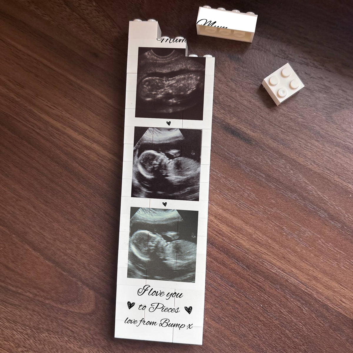 Personalised Mum Gift From Bump Brick Photo Block Building Block