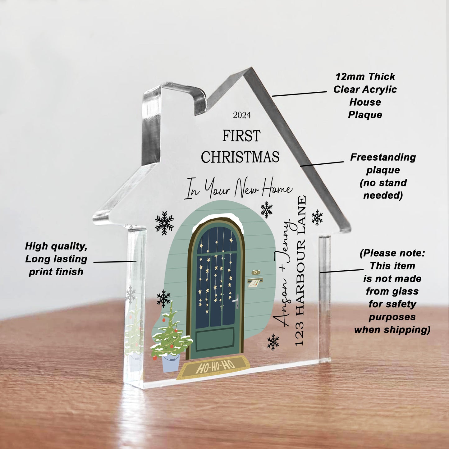 Personalised First Christmas In Your New Home Acrylic Christmas