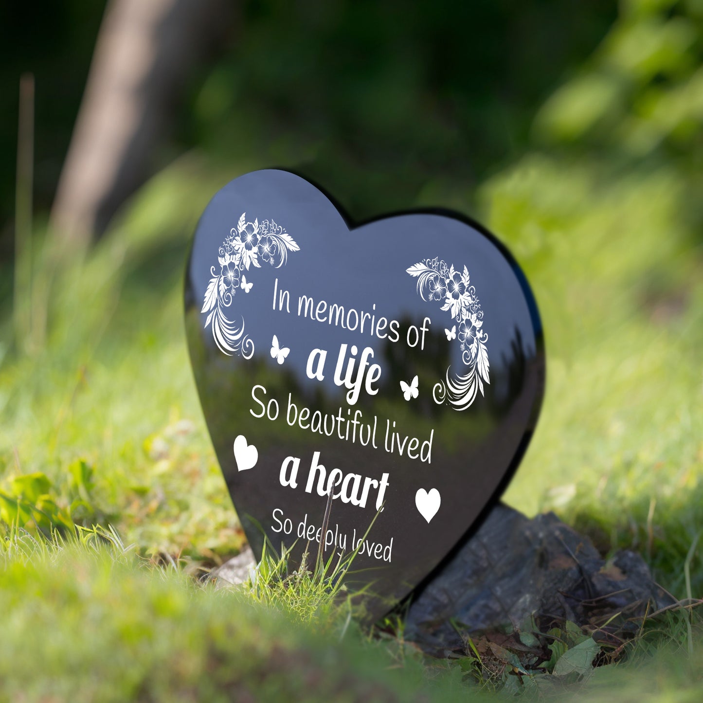 Grave Memorial Plaque Garden Ground Stake Grave Marker Memorial