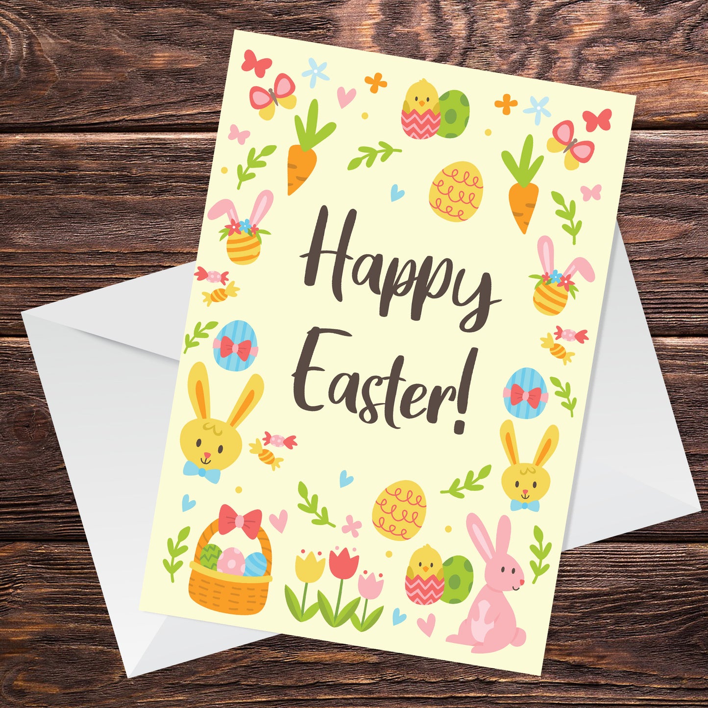 Easter Card Happy Easter Greetings Card For Kids Children