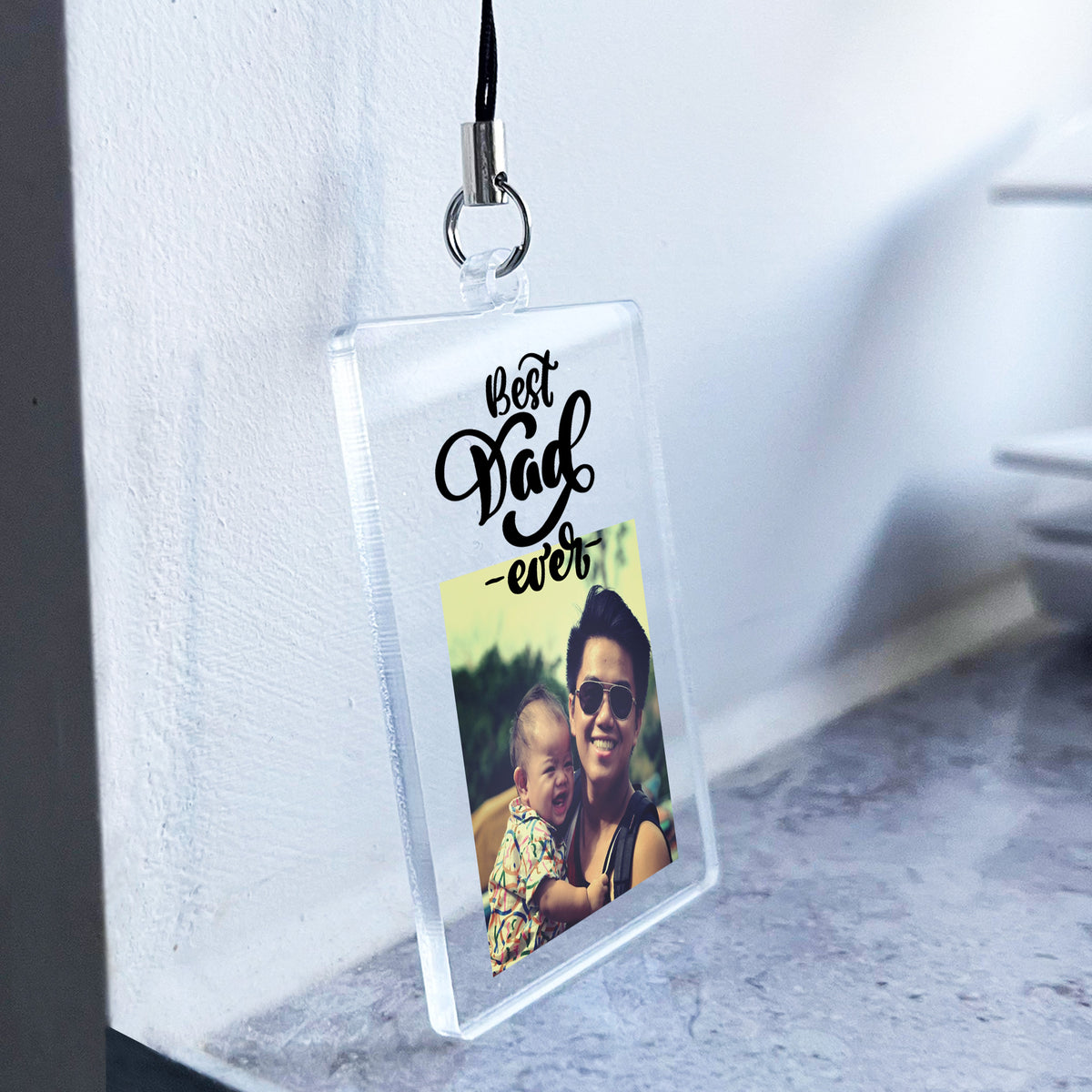 PERSONALISED DAD KEYRING Best Dad Ever Gift For Fathers Day