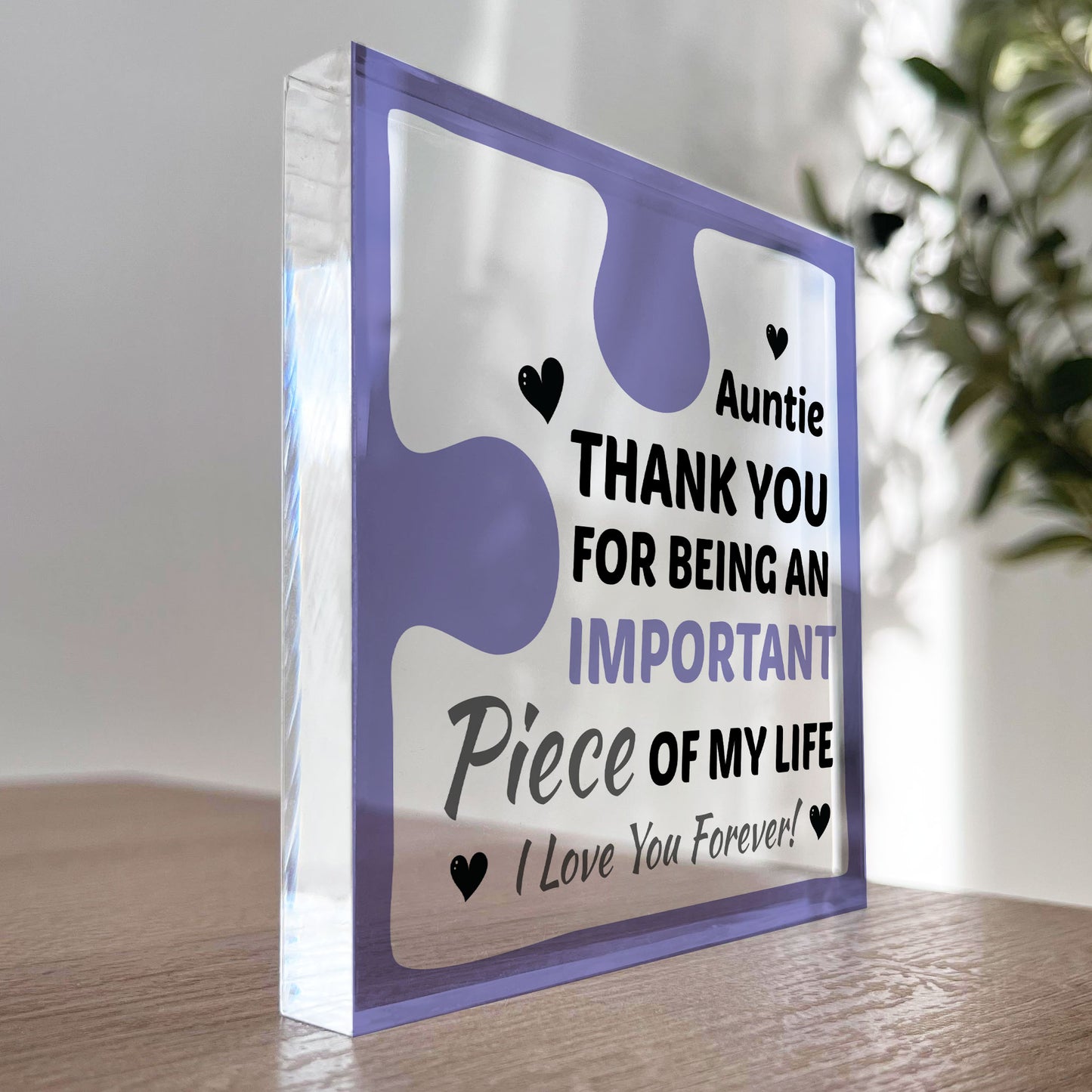 Birthday Gifts for AUNTIE Acrylic Block Puzzle AUNTIE CHRISTMAS