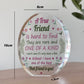 Friendship Gift Acrylic Plaque TRUE FRIEND GIFT Friendship Gifts