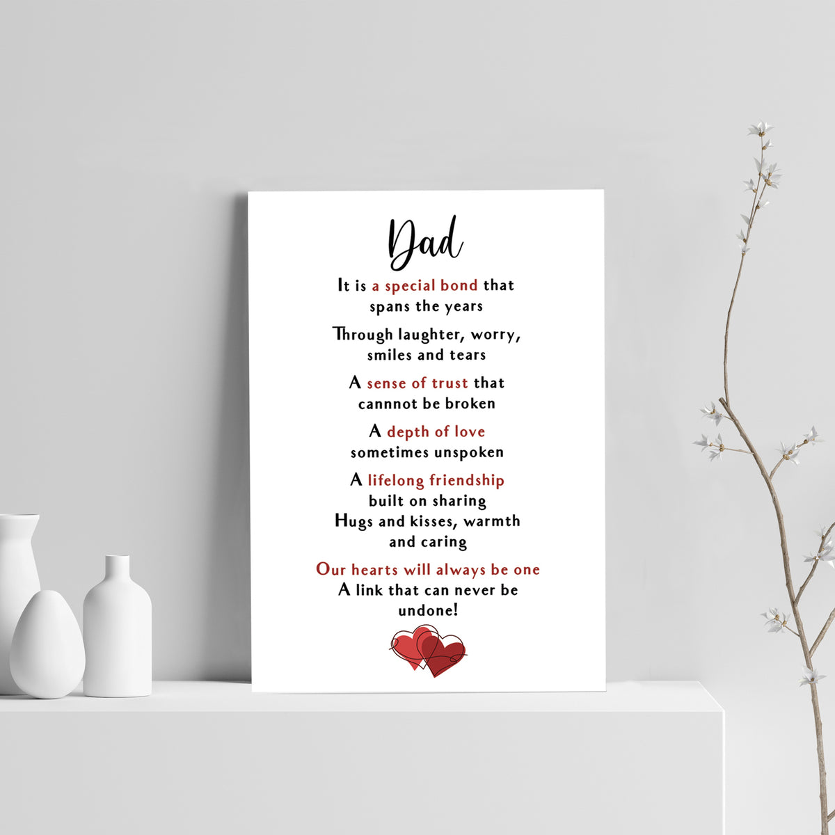 Special Gift For Dad Print Thank You Gift For Dad Fathers Day