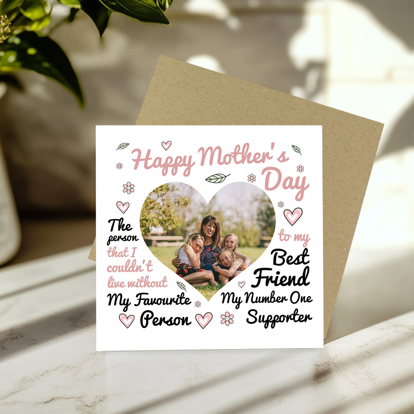 Personalised Mothers Day Card, Card With Photo, Best Friend Card