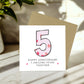 5th Wedding Anniversary Card With Envelope 5th Anniversary Cards
