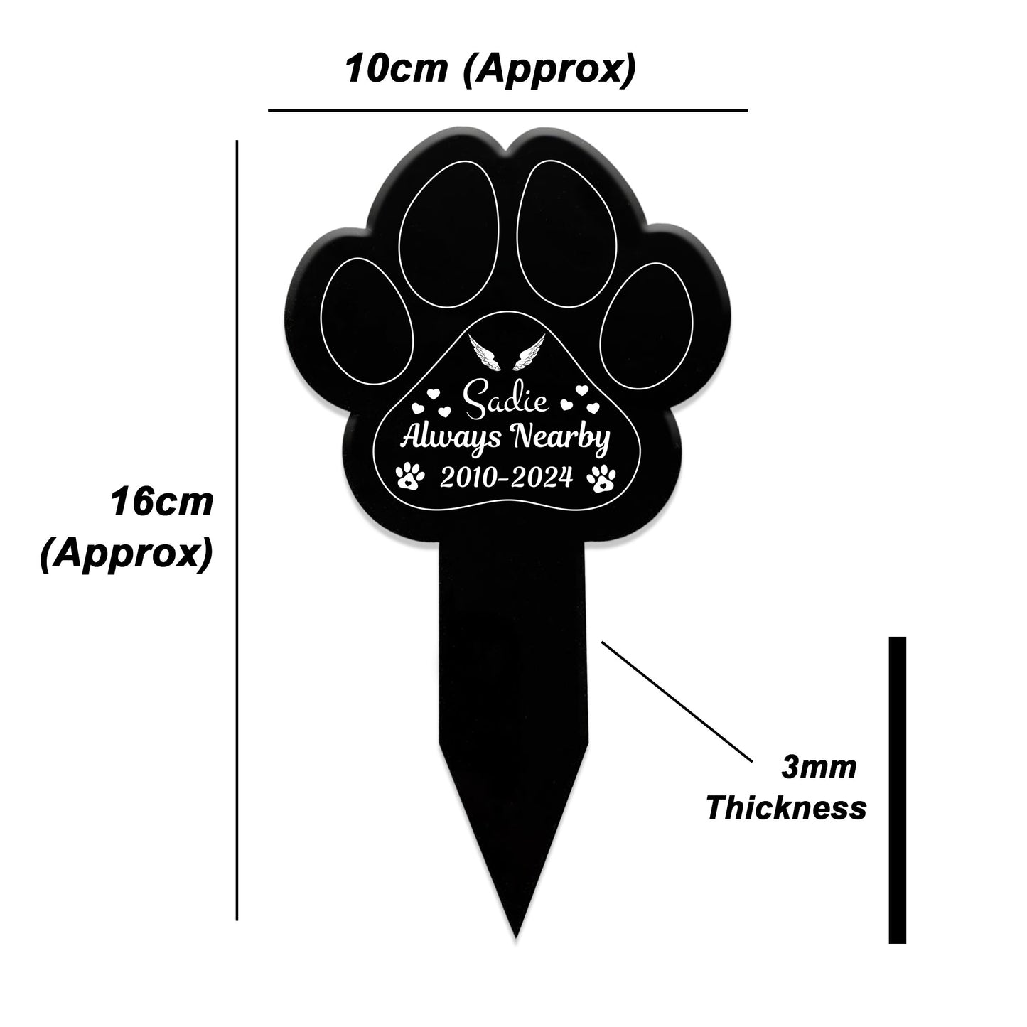 Personalised Pet Memorial Plaque Always Nearby Dog Cat Memorial