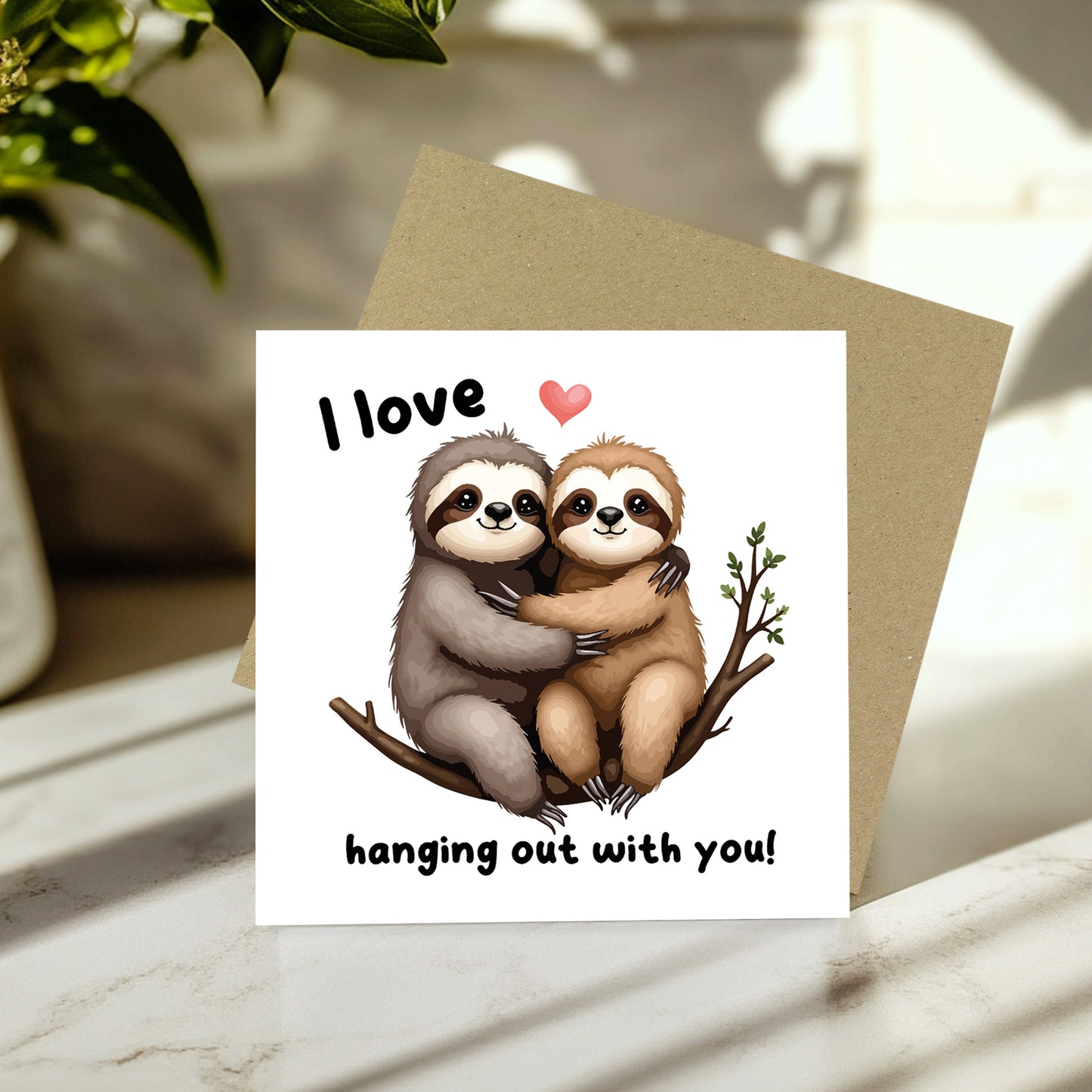 Funny Card For Valentines Day Anniversary Love Hanging Out