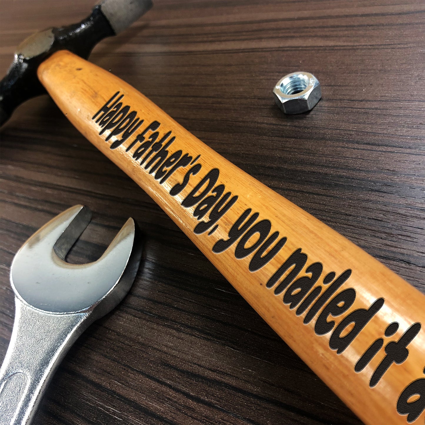 Joke Gift For Fathers Day You Nailed It Engraved Hammer Dad Gift