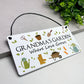Grandmas Garden Sign For Outside Hanging Shed Plaque Yard