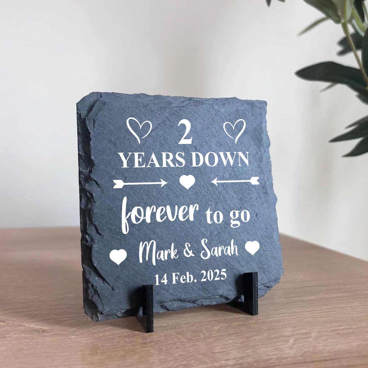 2nd Anniversary Gift For Husband Wife PERSONALISED 2 Years Down