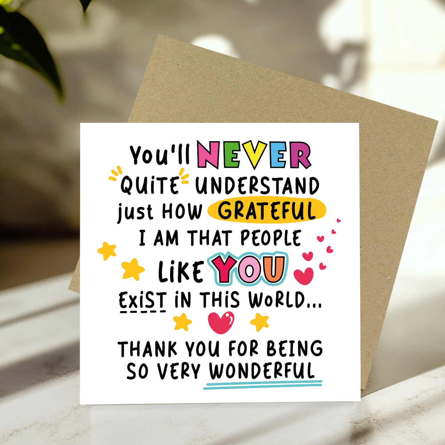 Appreciation Card For Friends Teachers Colleagues Volunteers