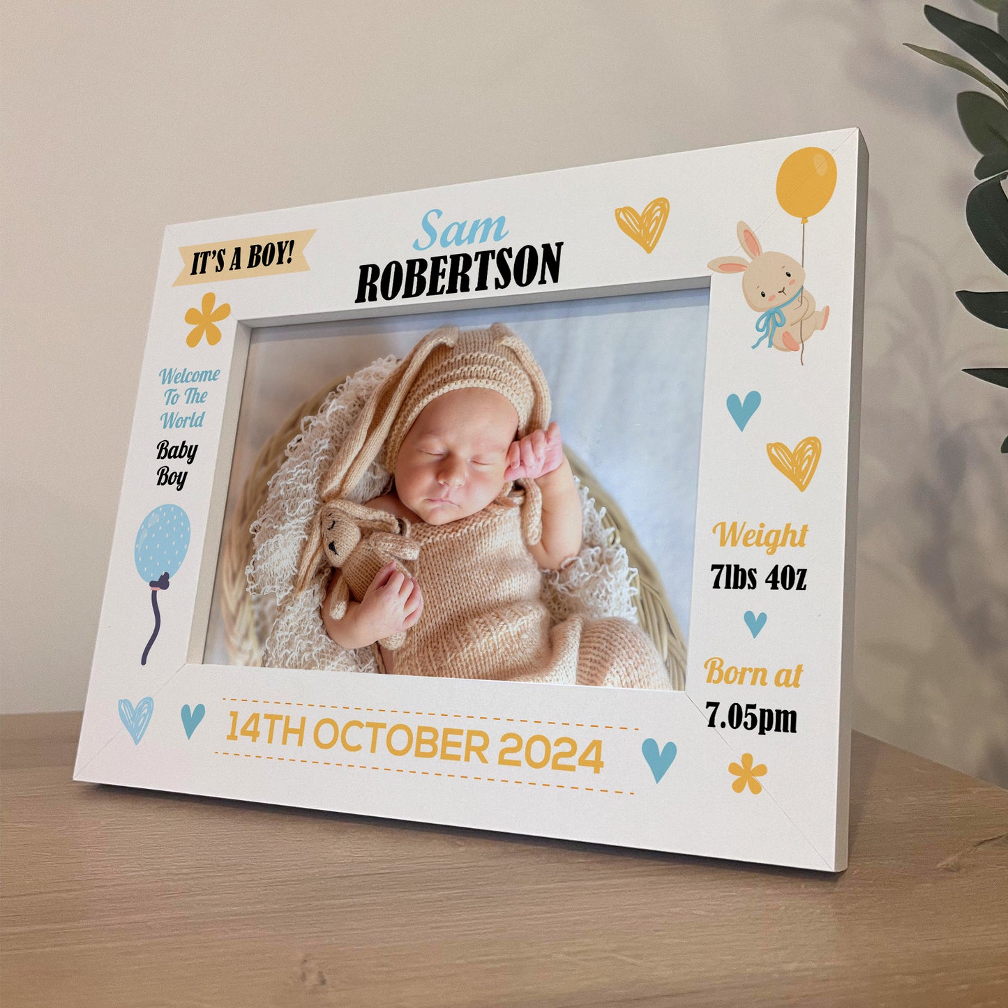 Baby Gift Photo Frame Personalised Gift For Baby Boy New Baby