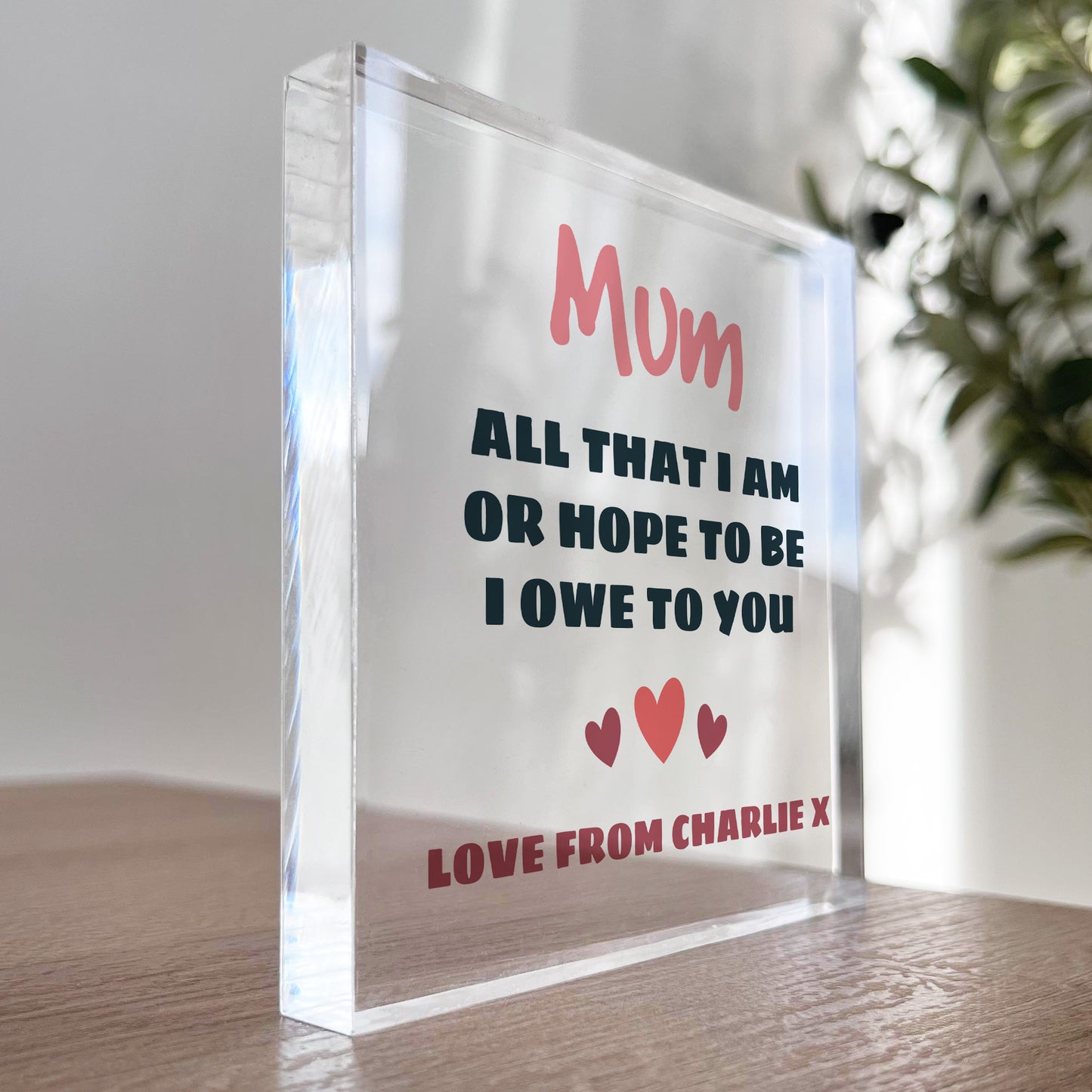 THANK YOU GIFT For Mum On Mothers Day Birthday Personalised