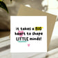 Thank You Card For Teacher With Kraft Envelope Big Heart