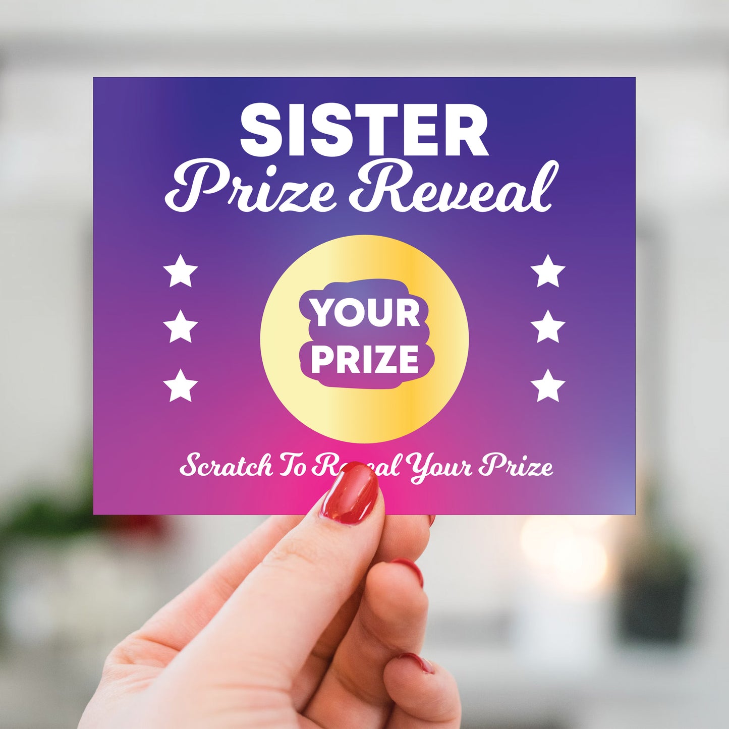 Sister Scratch Card Gift Reveal For Birthday Sister Card