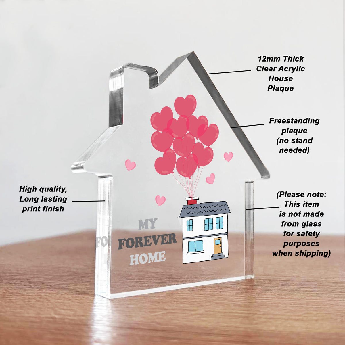 My Forever Home Acrylic Home Decor Plaque Housewarming Gifts