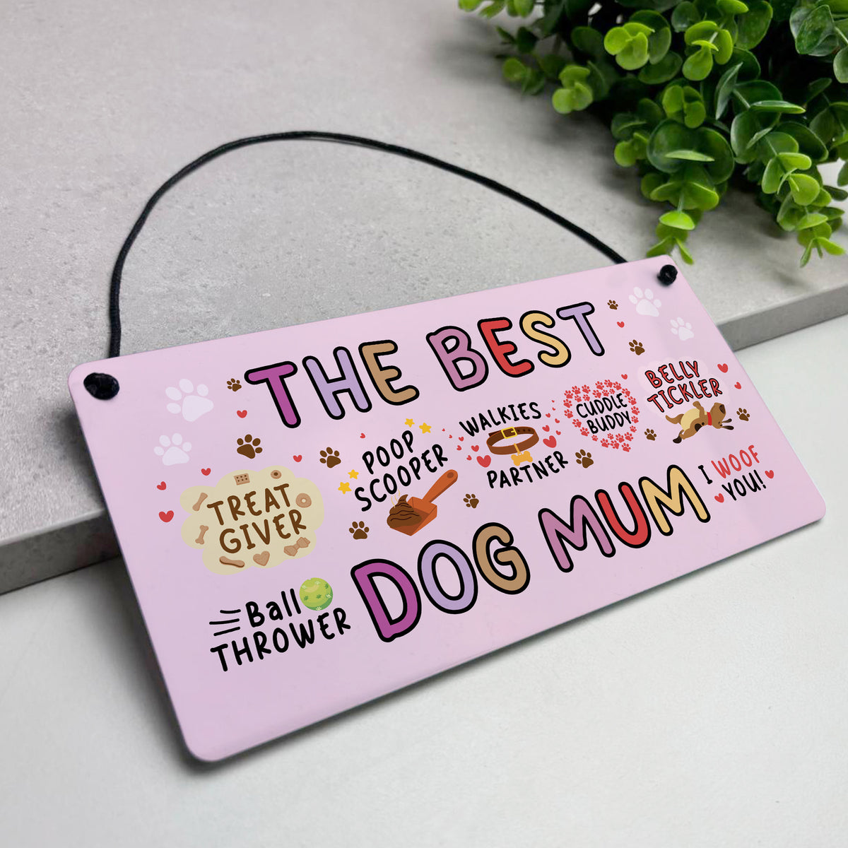 Funny Birthday Christmas Gift For The Best Dog Mum Gift Woof You