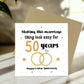 50th Wedding Anniversary Card For Husband Wife Couple