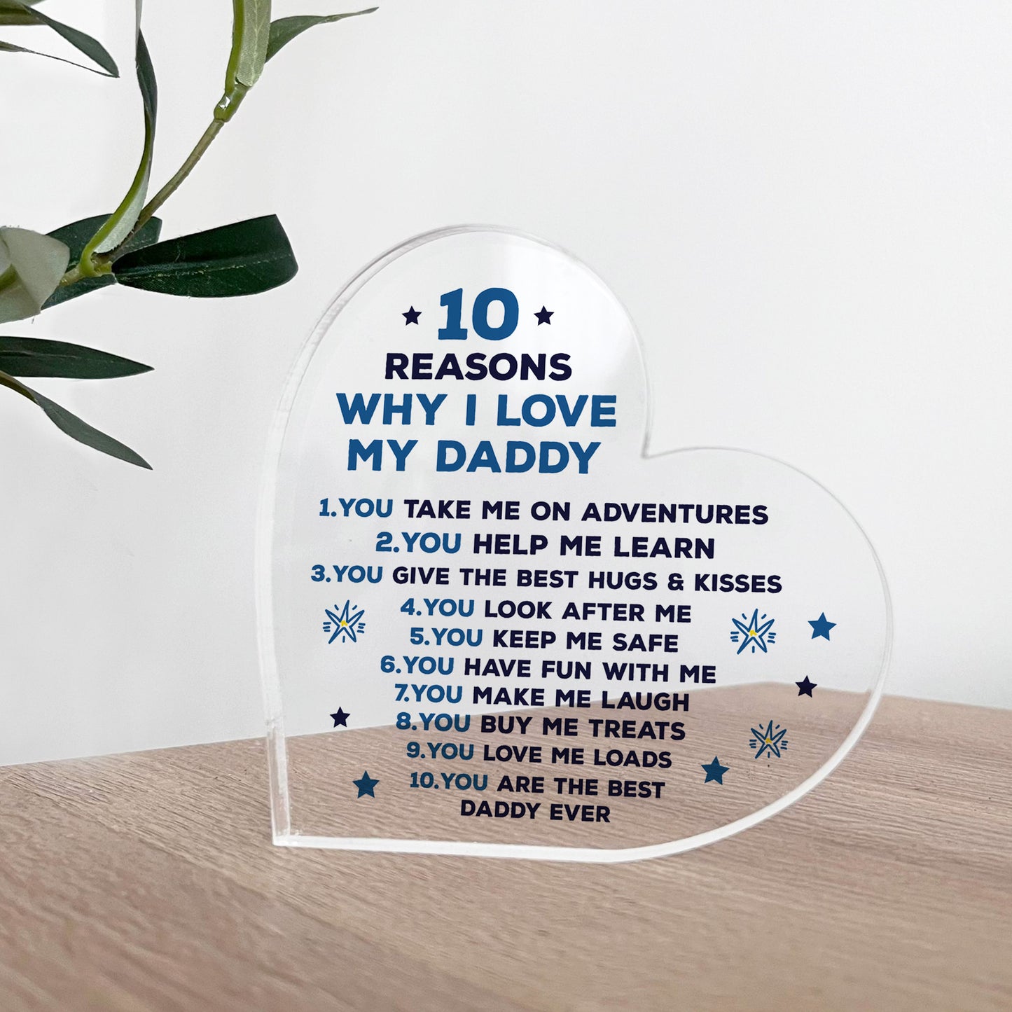 Daddy Gifts From Son Father And Daughter Gifts Acrylic Heart