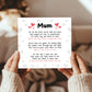 Happy Mother's Day Card For Mum Mothers Day Card Wooden Heart