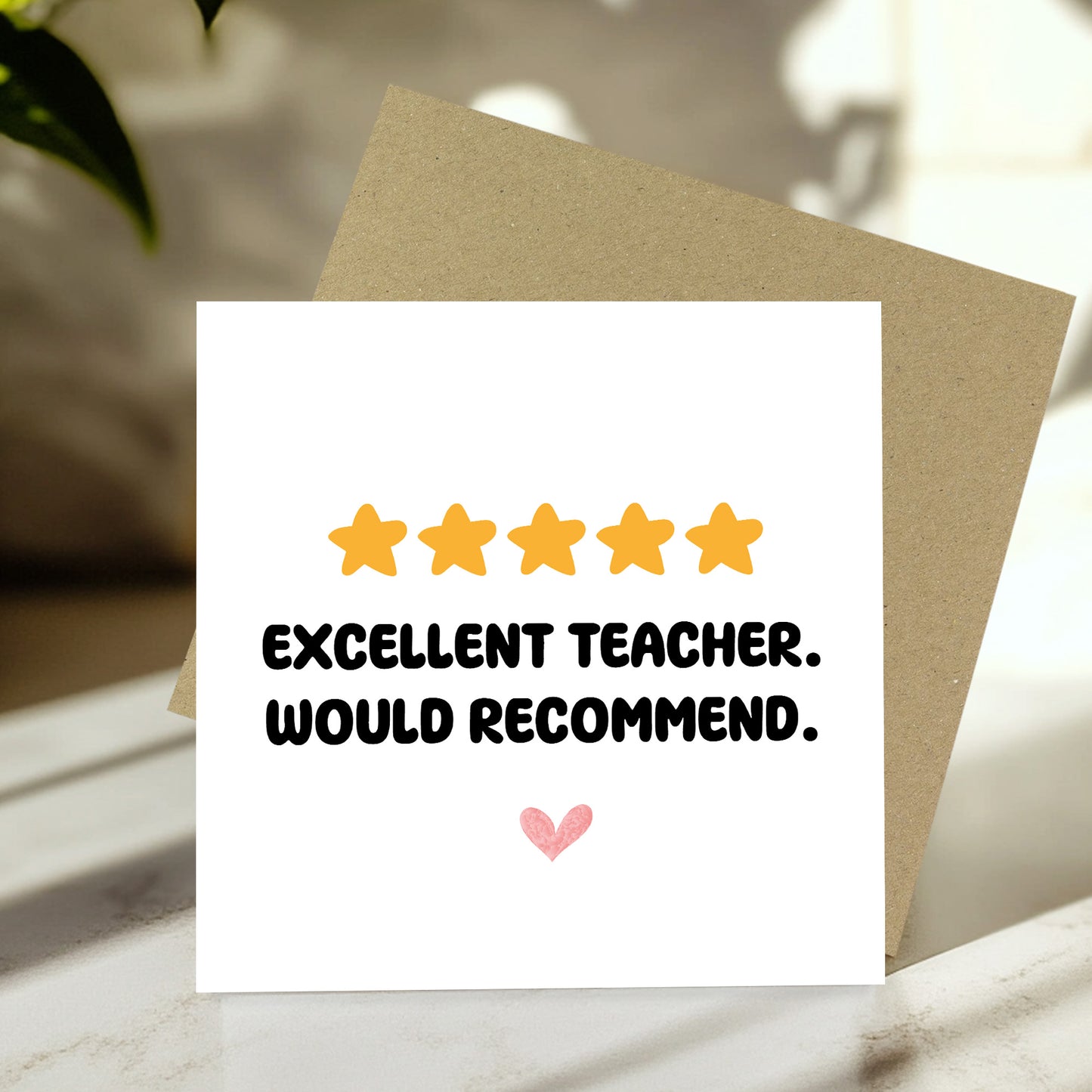 Funny Teacher Card 5 Star Review Thank You Cards For Teachers