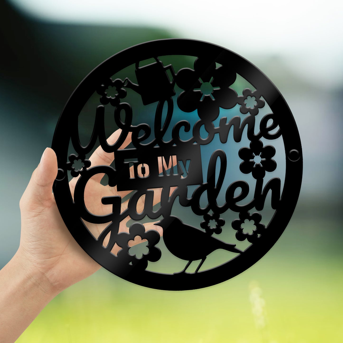 Garden Welcome Sign Garden Signs For Outside Acrylic Wall Plaque
