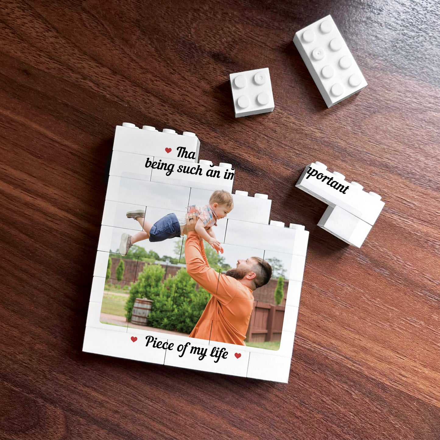 Personalised Photo Block Thank You Gift For Daddy Dad Grandad
