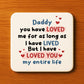Cute Dad Gift Dad Coaster Loved You My Entire Life Dad Gifts
